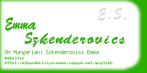 emma szkenderovics business card